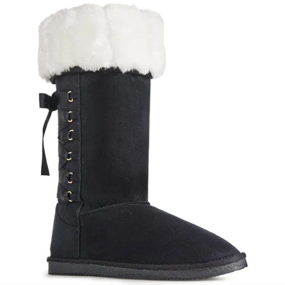 Women's JustFab Astana Black Winter Boots